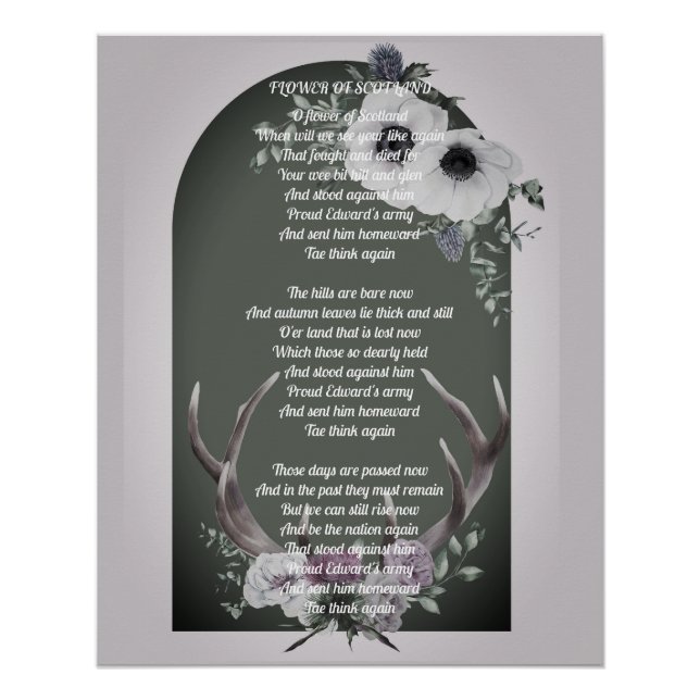 Blume der schottischen Texte Poster (Vorderseite)