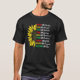 Blume der schwarzen Führer inspiriere Coole Schwar T-Shirt