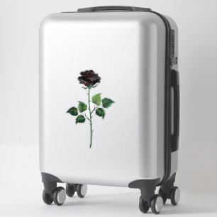 Blume der schwarzen Rose Aufkleber