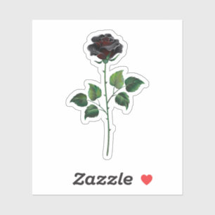 Blume der schwarzen Rose Aufkleber
