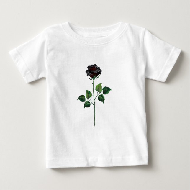 Blume der schwarzen Rose Baby T-shirt (Vorderseite)
