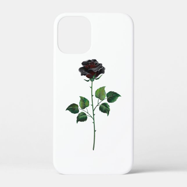 Blume der schwarzen Rose Case-Mate iPhone Hülle (Rückseite)