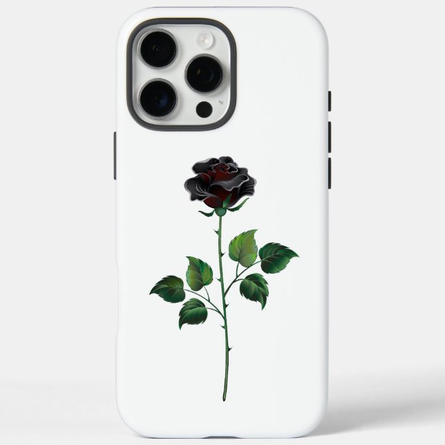 Blume der schwarzen Rose Case-Mate iPhone Hülle (Rückseite)