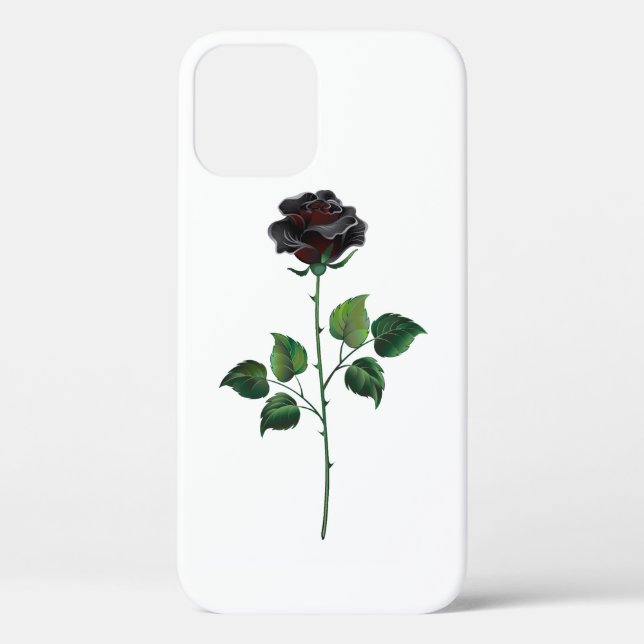 Blume der schwarzen Rose Case-Mate iPhone Hülle (Rückseite)