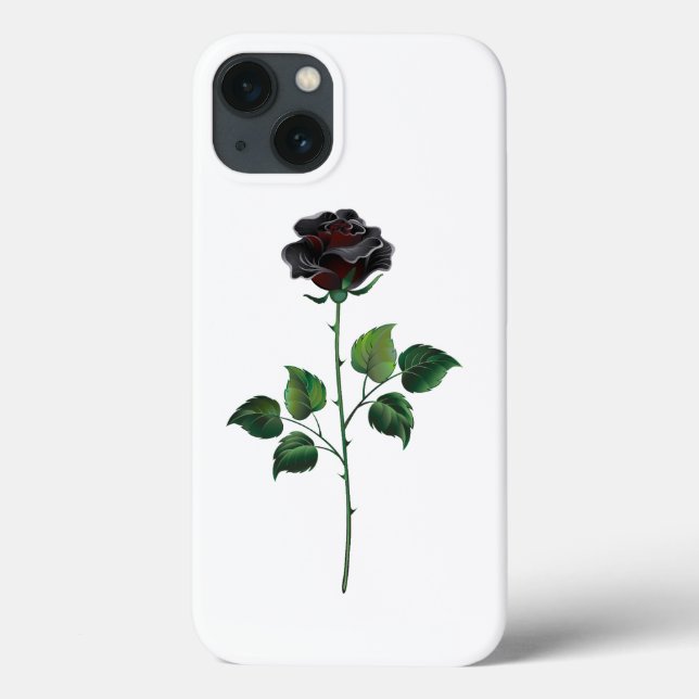 Blume der schwarzen Rose Case-Mate iPhone Hülle (Rückseite)