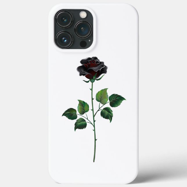 Blume der schwarzen Rose Case-Mate iPhone Hülle (Rückseite)