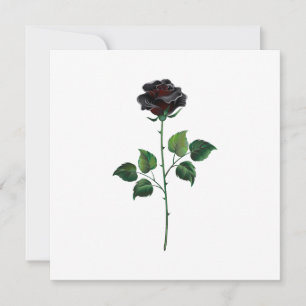 Blume der schwarzen Rose Dankeskarte