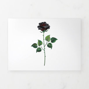 Blume der schwarzen Rose Dreifach Gefaltete Urlaubskarte