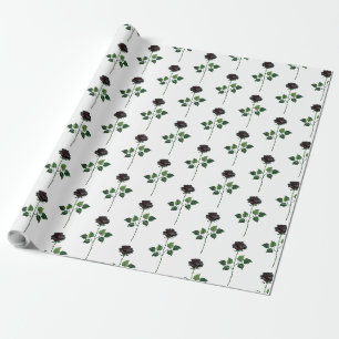 Blume der schwarzen Rose Geschenkpapier