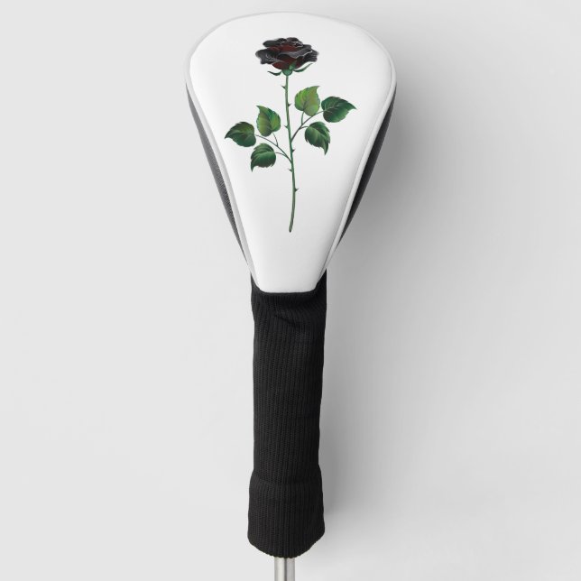 Blume der schwarzen Rose Golf Headcover (Vorderseite)