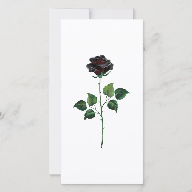 Blume der schwarzen Rose Karte (Vorderseite)