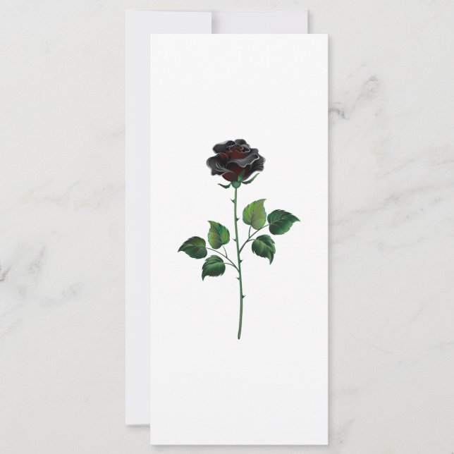 Blume der schwarzen Rose Karte (Vorderseite)