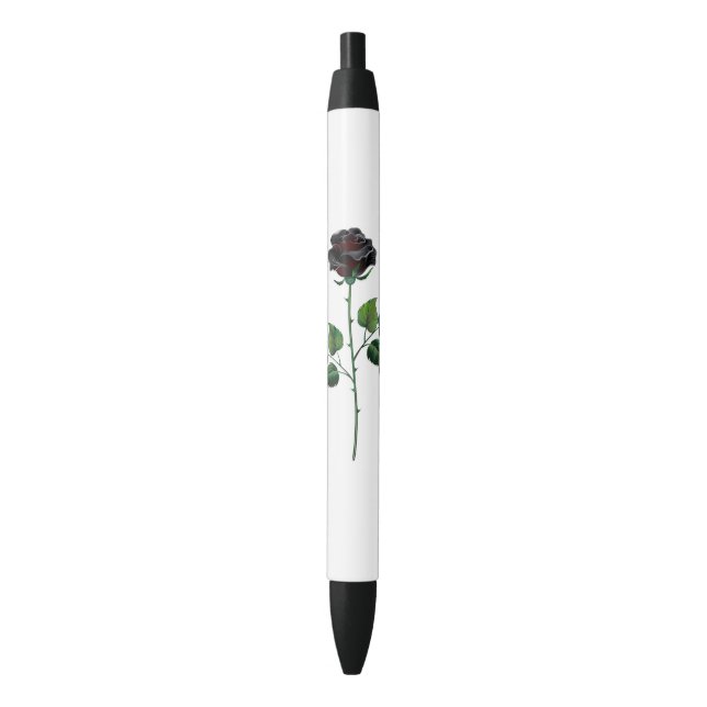 Blume der schwarzen Rose Kugelschreiber (Vorderseite Vertikal)