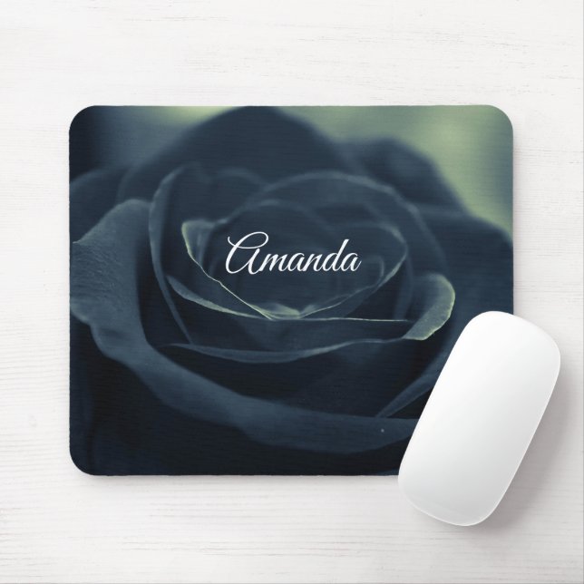 Blume der schwarzen Rose Mousepad (Mit Mouse)