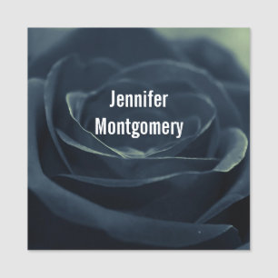 Blume der schwarzen Rose Namensschild