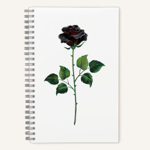 Blume der schwarzen Rose Notizbuch