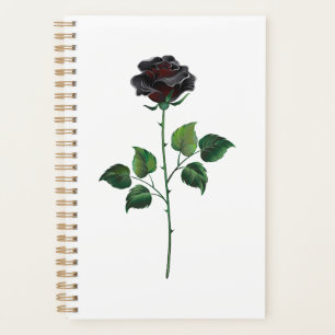Blume der schwarzen Rose Planer