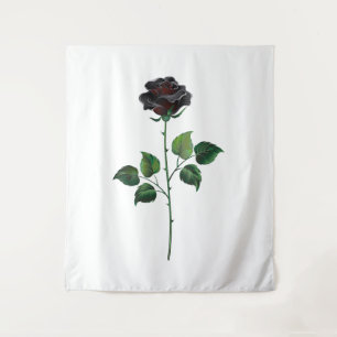 Blume der schwarzen Rose Wandteppich