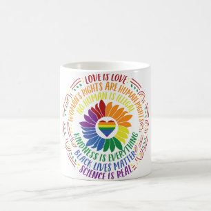 Blume der sozialen Gerechtigkeit - Kunst Kaffeetasse