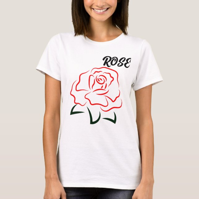 Blume der Summer Rose: Frauenkleidung T-Shirt (Vorderseite)
