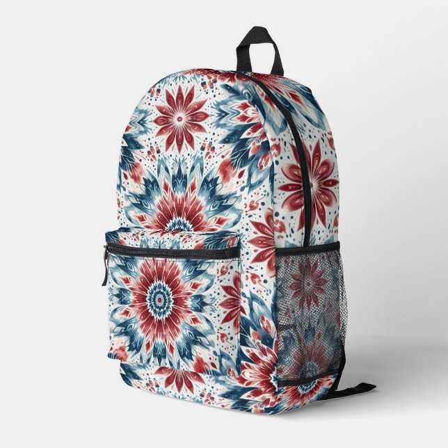 Blume der Unabhängigkeit Bedruckter Rucksack (Rückseitige Ecke Rechts)