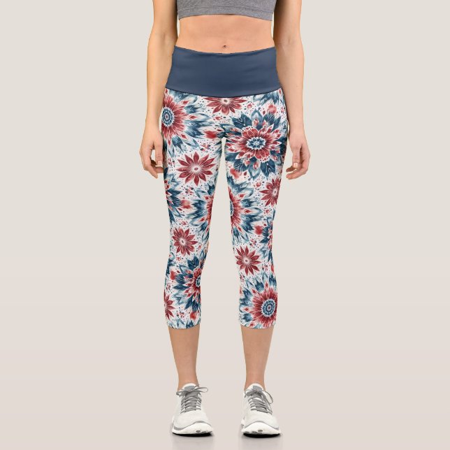 Blume der Unabhängigkeit Capri Leggings (Vorderseite)