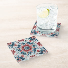 Blume der Unabhängigkeit Glasuntersetzer