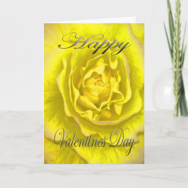 Blume der Valentine in Gelb und Rosa Feiertagskarte