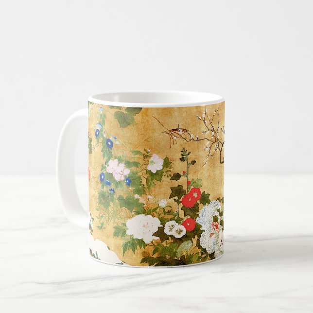 Blume der vier Jahreszeiten, Saito Ippo, Asiatisch Kaffeetasse (Vorderseite Links)