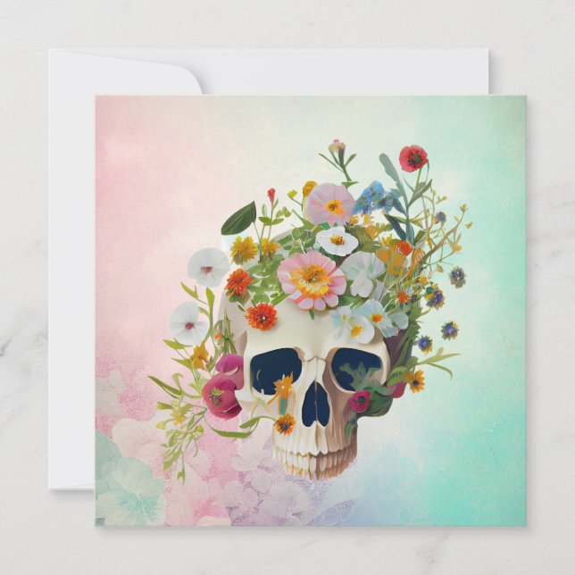 Blume der Vintagen Anatomie des Schädels Arzt (Vorderseite)