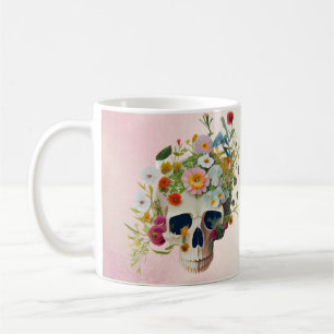Blume der Vintagen Anatomie des Schädels Arzt Kaffeetasse