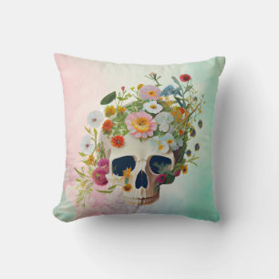 Blume der Vintagen Anatomie des Schädels Arzt Kissen