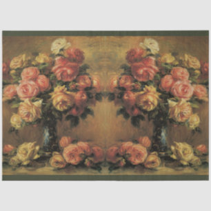 Blume der Vintagen Rose Bouquet Gold Blumendekoupa Seidenpapier