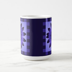 Blume der Violette Daisy, Muster Streifen - Tasse