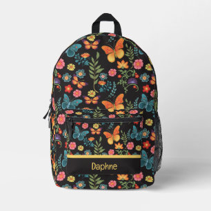 Blume der Volkskunst und Schmetterlinge Personalis Bedruckter Rucksack