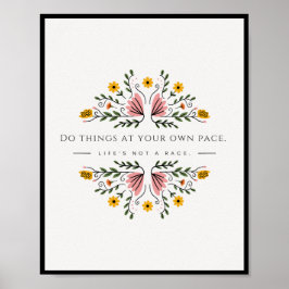 Blume der Wanddekoration Pastel Feminine Poster