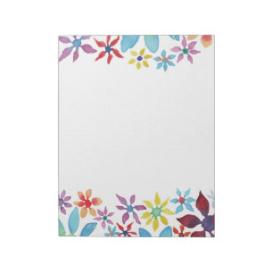Blume der Wasserfarbe Notizblock