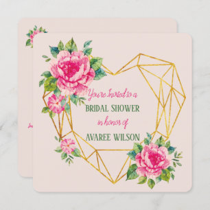 Blume der Wasserfarben Brautparty Einladung