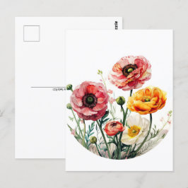 Blume der Wasserfarben, Postüberquerung Postkarte