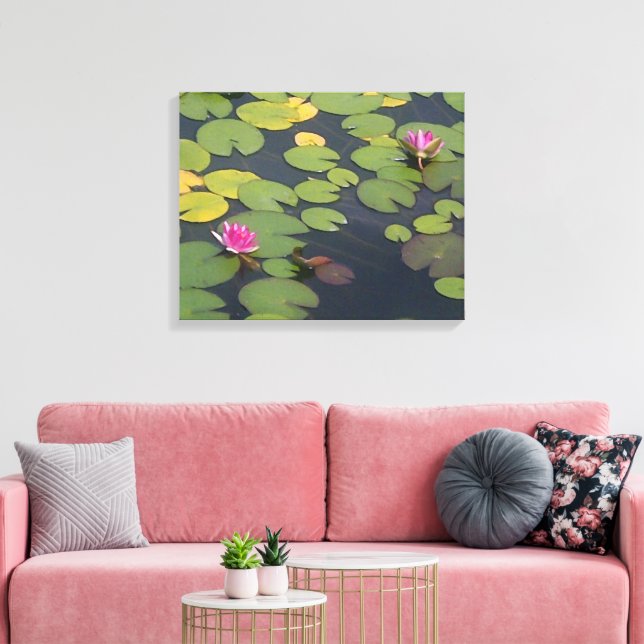 Blume der Wasserlilie Leinwanddruck (Insitu (Wohnzimmer))