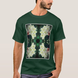 Blume der weißen Azalea mit Raindrops Abstrakt T-Shirt