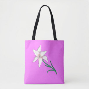 Blume der weißen Lilie Deep Pink