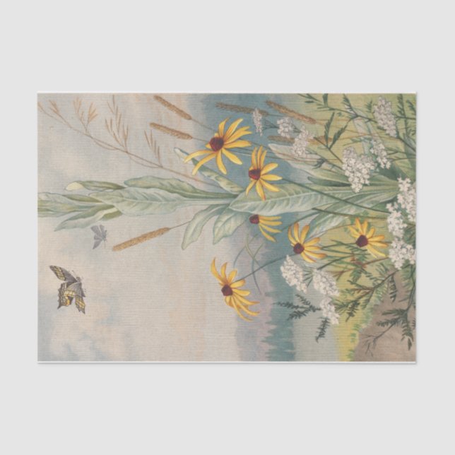 Blume der Wiese von Louis Prang Seidenpapier (Vorderseite)