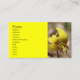 Blume der Wilden Forellen Lilie Business Card Visitenkarte
