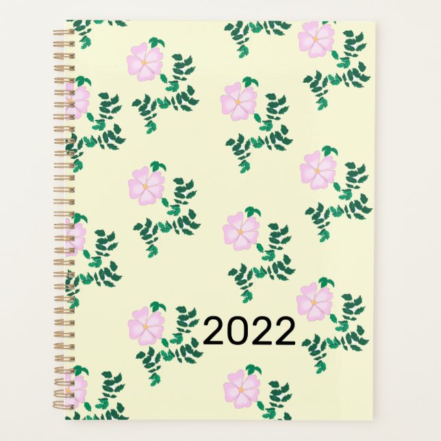 Blume der wilden Rose 2022 Planer (Vorderseite)