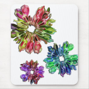 Blume des abstrakten Fraktals 2D Mousepad