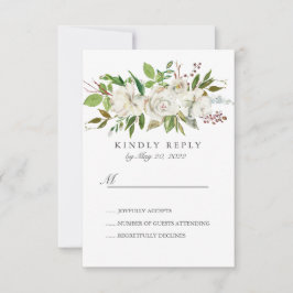 Blume des antiken Gartens mit RSVP Karte