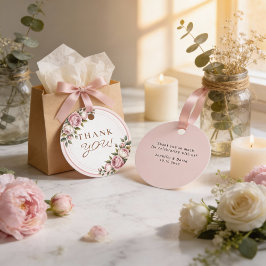 Blume des Aquarellgartens Vielen Dank Geschenkanhänger