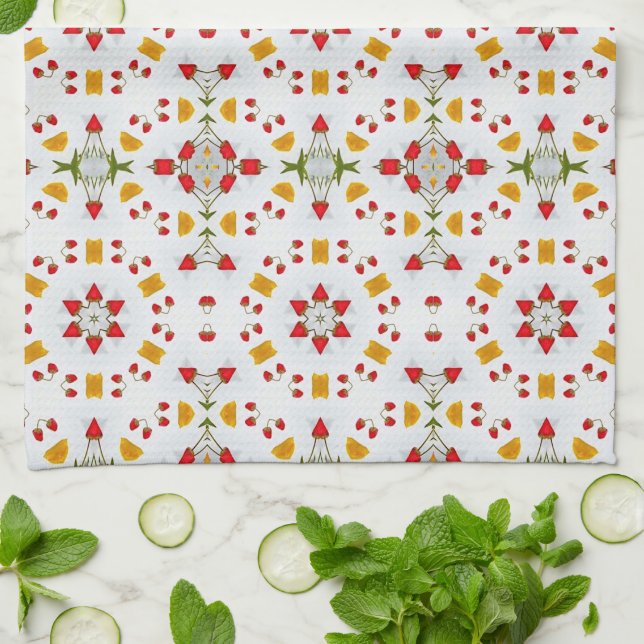 Blume des Atomkerns Vintag Geschirrtuch (Gefaltet)