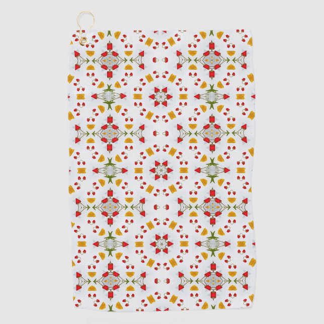 Blume des Atomkerns Vintag Golfhandtuch (Vorderseite)